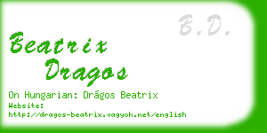 beatrix dragos business card