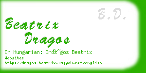 beatrix dragos business card